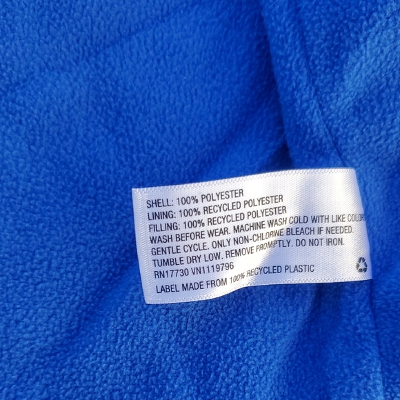 Cat & Jack Blue Kids Fleece Lined Jacket 2T Coat Toddler - Picture 4 of 5